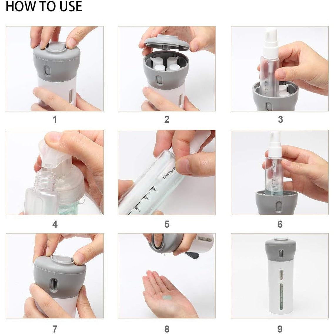 4 in 1 Travel Shampoo Dispenser - Medaid International