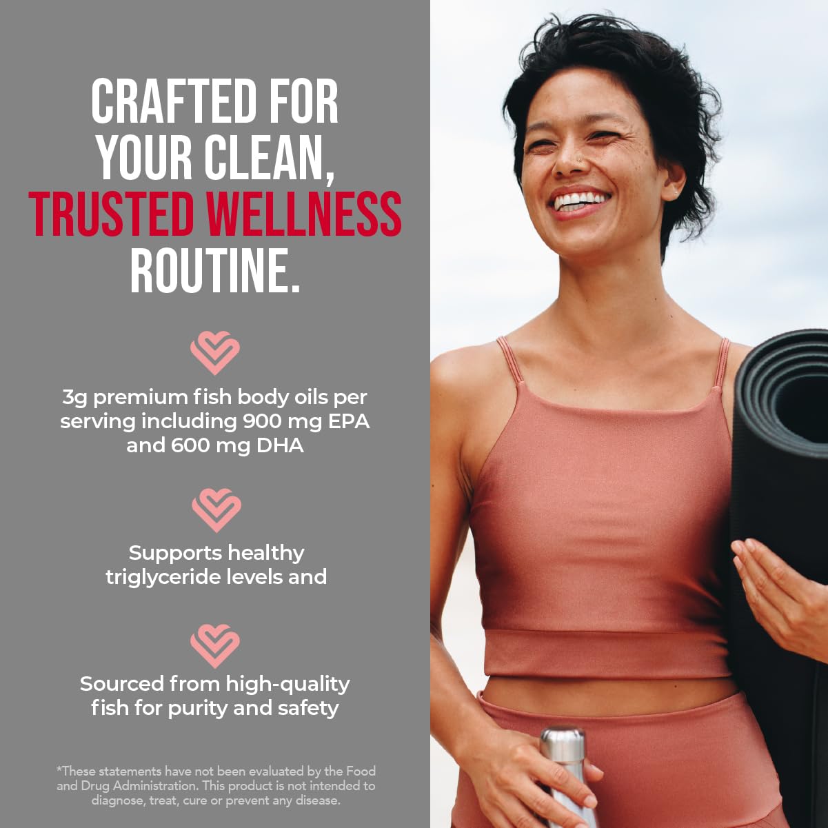 Heart Health Essential Omega III Fish Oil with Vitamin E – High EPA & DHA for Heart, Triglyceride & Blood Flow Support, Lemon Oil, Gluten-Free, Non-GMO, 60 Servings - Medaid International