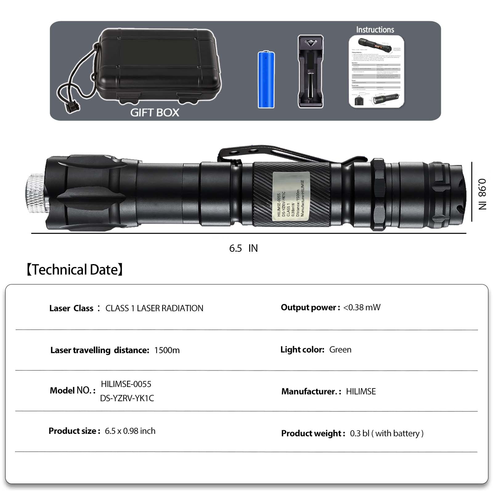 HILIMSE 3000 High Lumens Laser Pointer with Aluminum Body - Medaid International