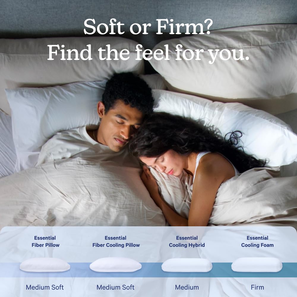 Casper Sleep Standard Foam Pillow – Cooling Memory Foam, Supportive Comfort for Side Sleepers, Breathable & Pressure-Relieving - Medaid International