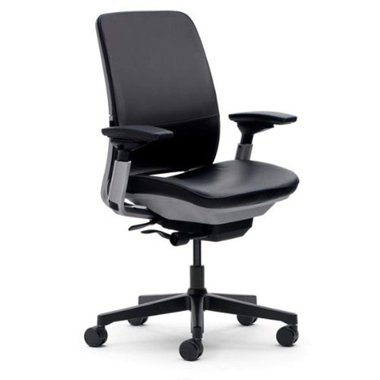 Steelcase Amia Black Leather Chair - Medaid International