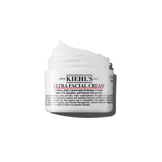Kiehl's Ultra Facial Cream, with 4.5% Squalane to Strengthen Skin's Moisture Barrier, Skin Feels Softer and Smoother, Long-Lasting Hydration, Easy and Fast-Absorbing, All Skin Types - 1.7 fl oz - Medaid International