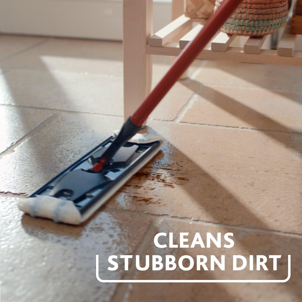Vileda H2PrO Flat mop System - Revolutionary Clean and Dirty Water Separation - Water-Saving Design - Compact Storage - Ergonomic Handle - Microfibre Power - Can be Used one-Handed - Medaid International