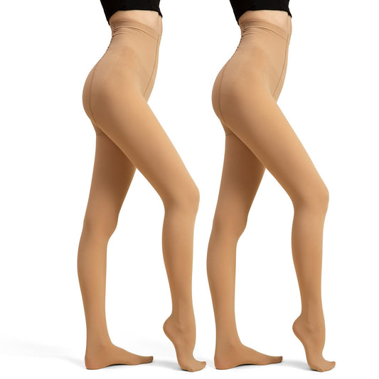 Ms.Myland 2 Pairs Women's Sheer Opaque Tights, 480D Soft Nylon Regular Multicolour Control Top Velvet Pantyhose - Medaid International
