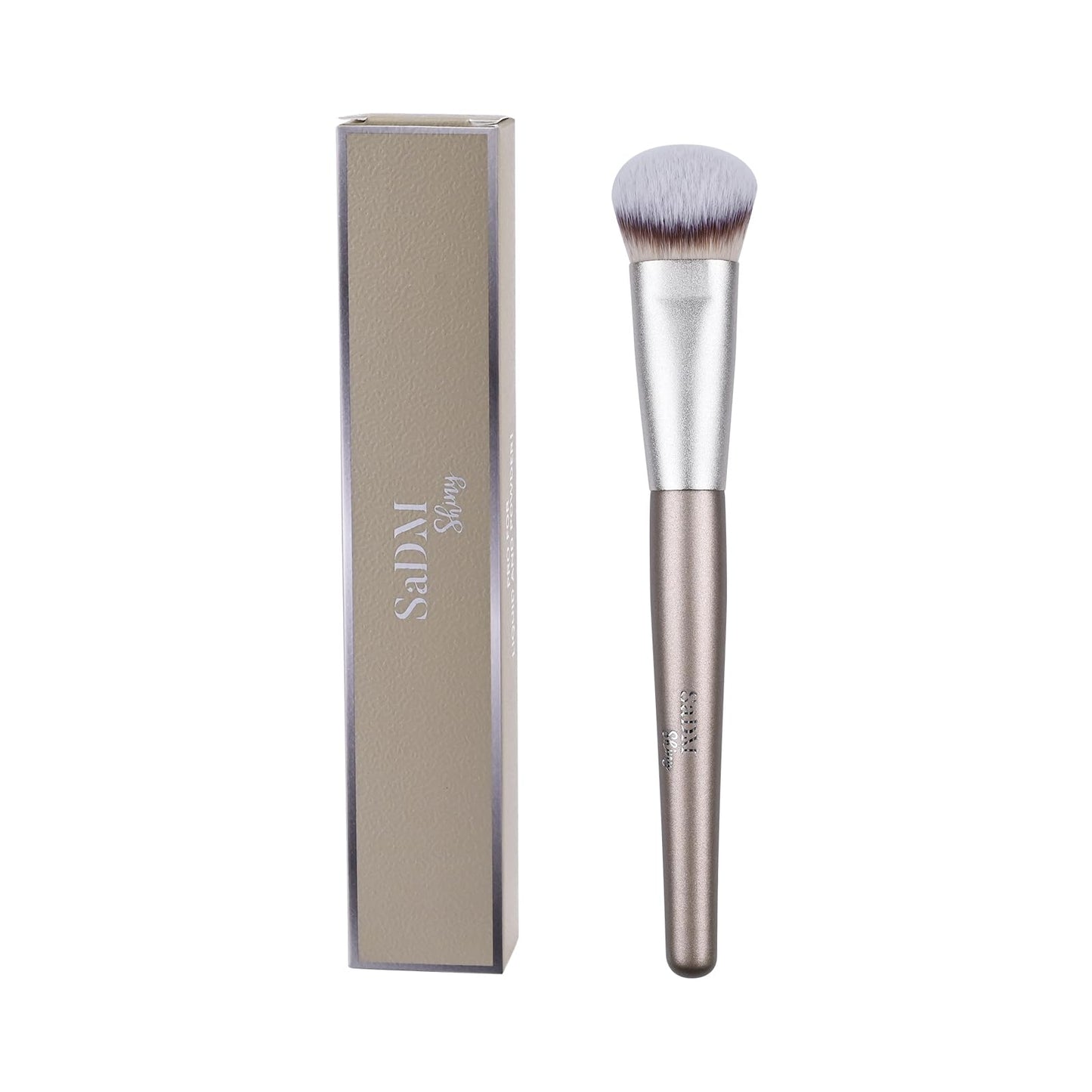 Contoured Makeup Brush - Foundation Blender Brush for Powder, Cream, Contour, Bronzer, Blush Blending & Highlighter - Professional Make Up Brush - Full Face Makeup Brush - Vegan & Cruelty Free - Medaid International
