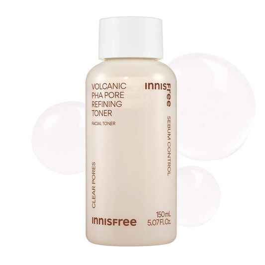 innisfree Volcanic PHA Toner, Korean Skincare with AHA & BHA, Refines Texture, Controls Oil, Exfoliating Face Treatment - Medaid International