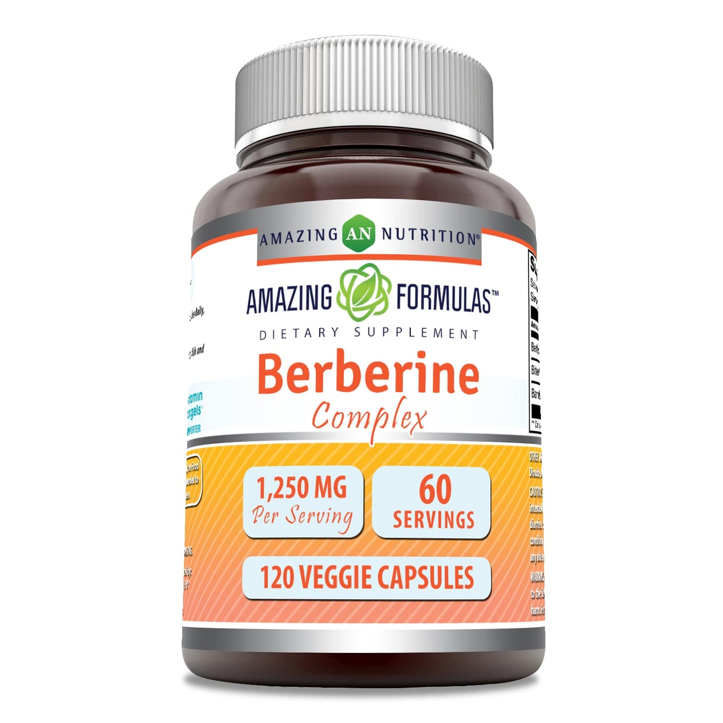 Amazing Formulas Berberine with Bitter Melon & Banaba Extract Complex | 1250 Mg per Serving |120 Veggie Capsules | Non-GMO | Gluten-Free | Made in USA - Medaid International
