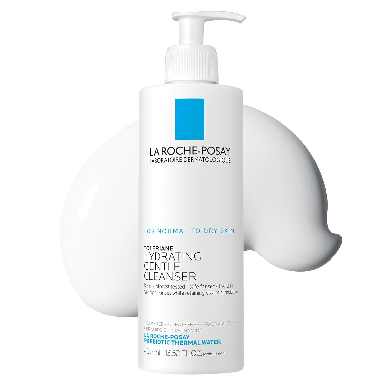 La Roche-Posay Toleriane Hydrating Gentle Face Cleanser | Hydrating Facial Cleanser With Niacinamide + Ceramides | Daily Face Wash For Dry Skin To Normal Skin | Sensitive Skin Tested | Fragrance Free - Medaid International