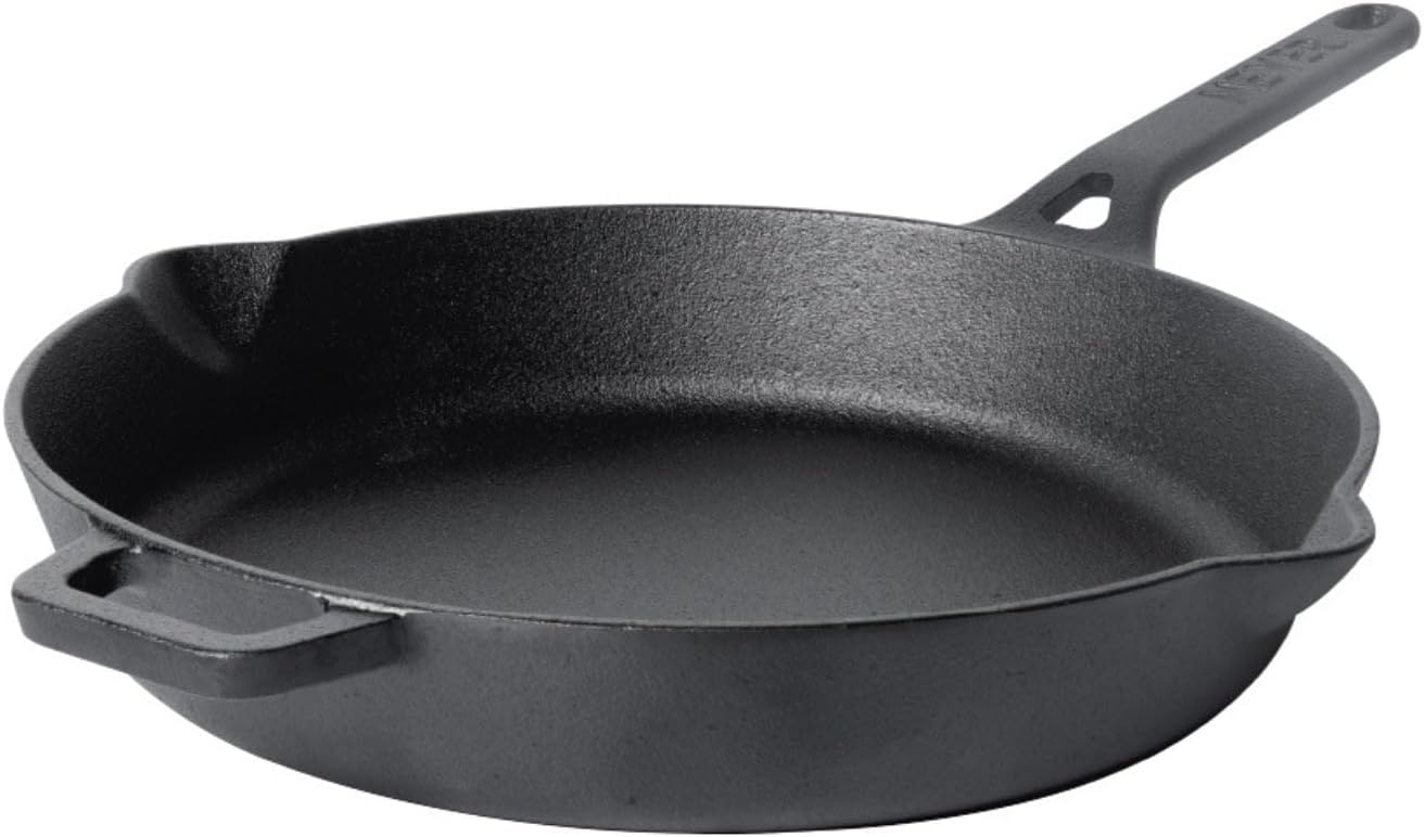 Meyer Pre-Seasoned Cast Iron Skillet Frying Pan 26CM | Safe Grill Cast Iron Cookware for indoor & Outdoor Use | Cast Iron Pan 10.25 inch (Black) - Medaid - Lebanon