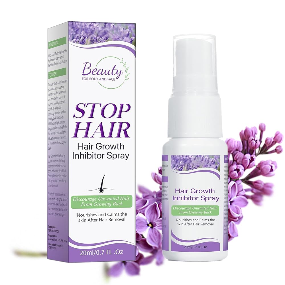 Hair Inhibitor for Face, Permanent Hair Growth Inhibitor Non-Irritating Stop Hair Growth for Body, Bikini, Arm, Armpit, Leg, Slows Hair Regrowth Lavender Flavor - Medaid International
