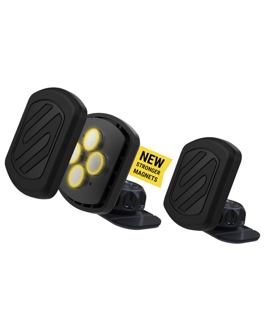 Scosche MXDM Magnetic Phone Holders for Your Car, Dashboard Cell Phone Holder with Extra Strong Magnet and Thick Metal Plate, Car Mount Cellphone Stand Compatible with iPhone, Samsung and More, 2 Pack - Medaid International