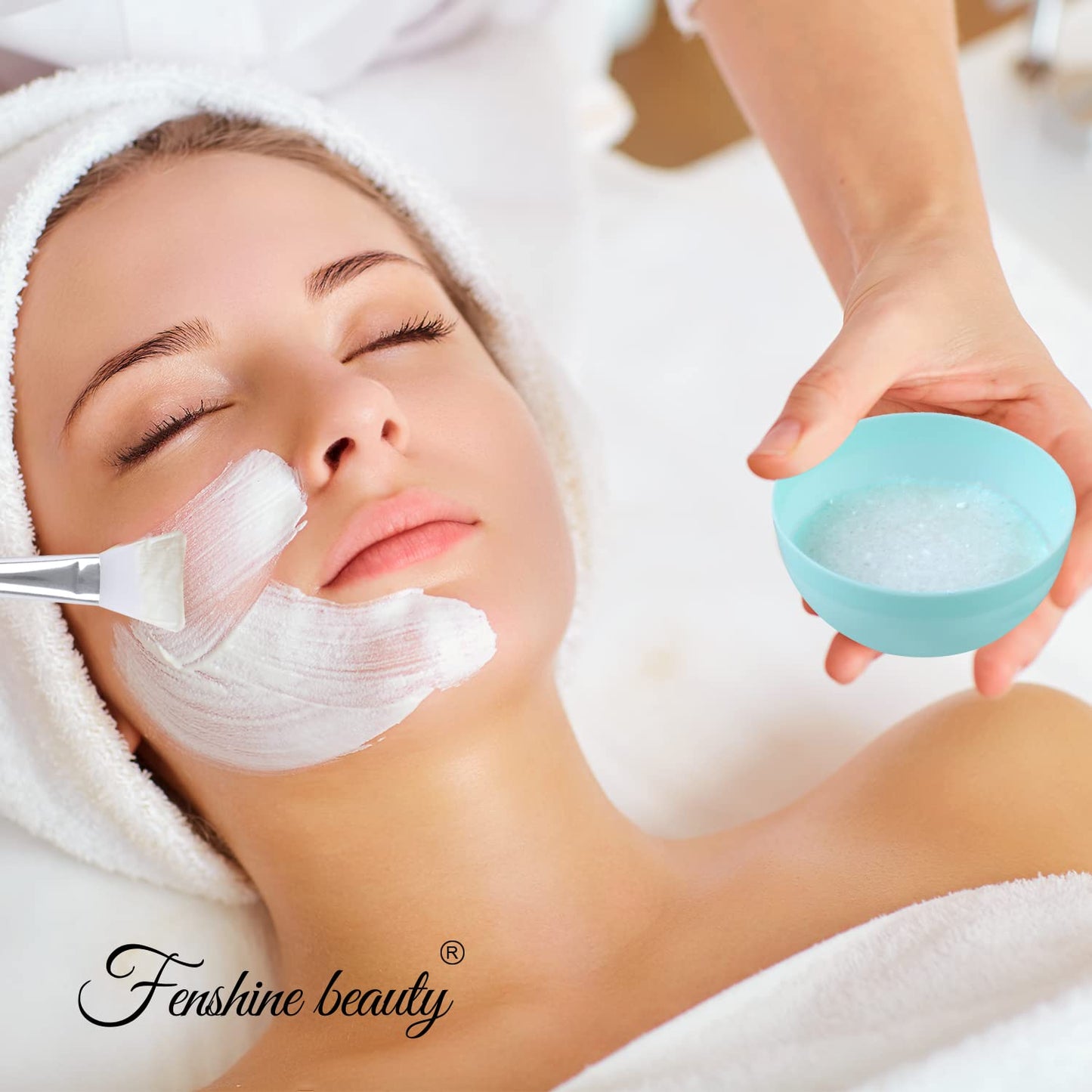 Face Mask Mixing Bowl Set, Facial Mask Mixing Tool Kit with Plastic Mask Bowl Silicone Mask Brushes Measuring Cup Stick Spatulas Facial Sponge (10PCS) - Medaid International