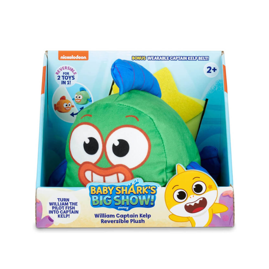 Baby Shark BS Reversible Plush William Captain Kelp - Medaid International