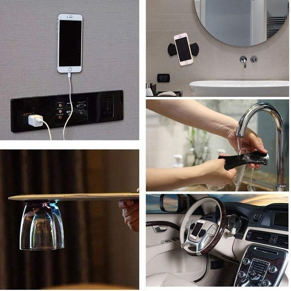 Gel Pad Phone Holder (2 pieces), Nano Rubber Pads, Universal Sticky Gel Pads Car Mount Cell Phone Holder - Medaid International