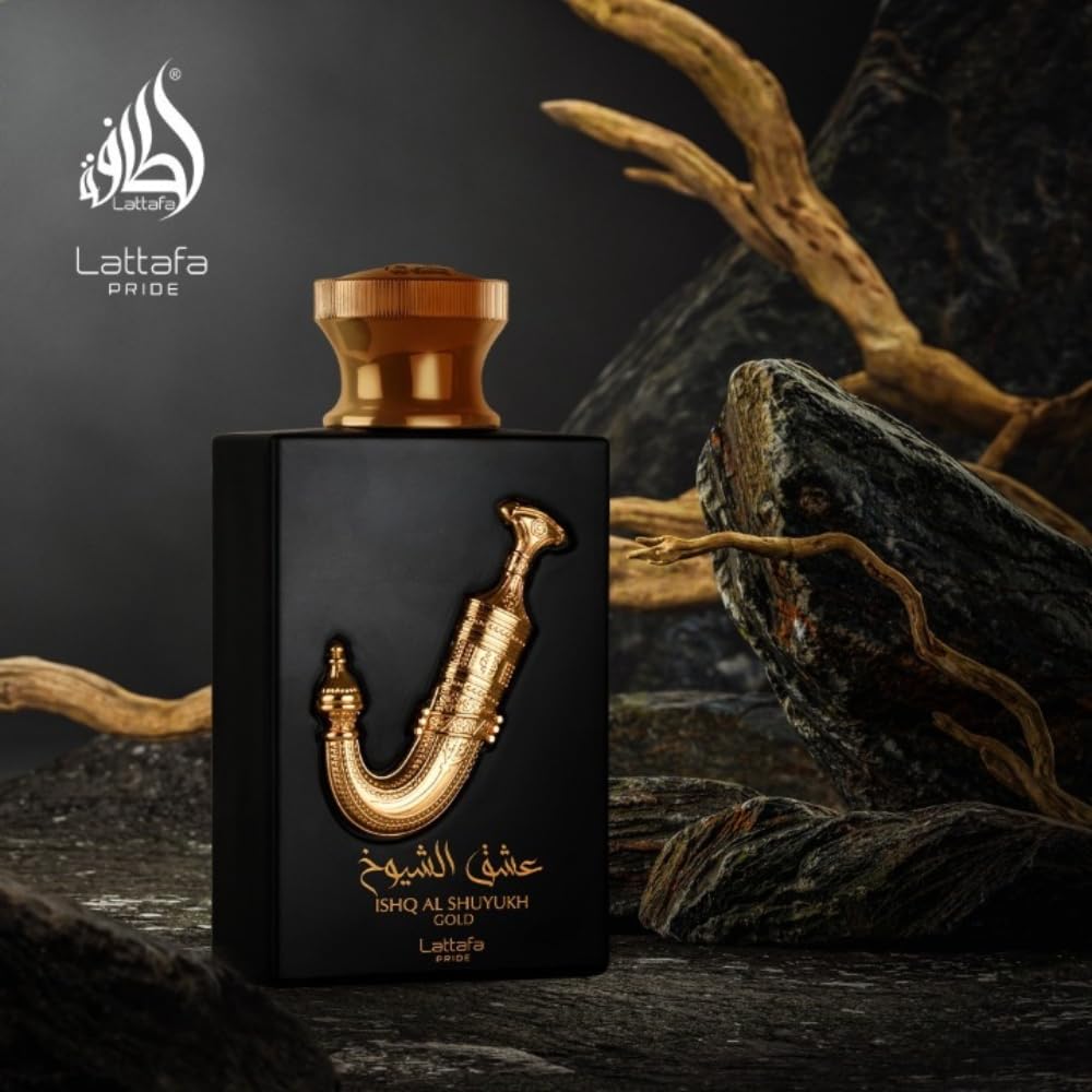 Lattafa Pride Ishq Al Shuyukh Gold for Unisex Eau de Parfum Spray, 3.4 Ounce - Medaid International