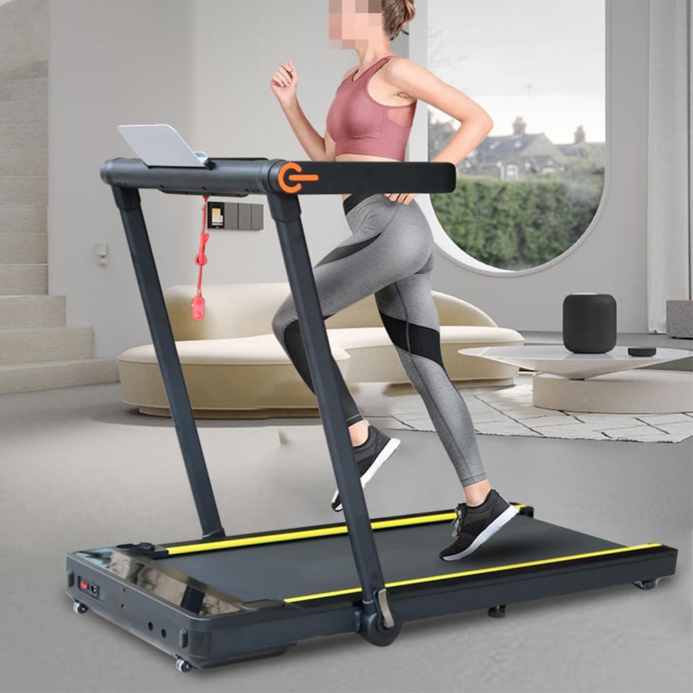 Llchaensc 2 in 1 under Desk Treadmill,Portable Folding Treadmill,Motorized Electric Walking Treadmill, Larger Running Area,Walking Pad Running Machine for Home - Medaid International
