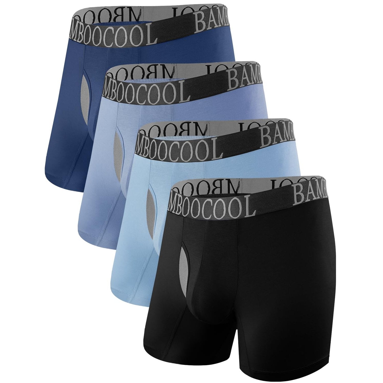 BAMBOO COOL Men's Ultra Breathable Underwear Mesh Boxer Briefs with Lightwight Wasitband,No Ride Up,Multipack - Medaid International