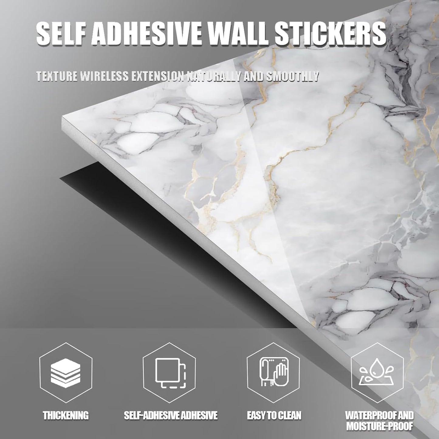 Chejiaye Thick 10pcs Marble Peel and Stick Backsplash Surface Waterproof Wall Panels,Self-Adhesive Marble PVC Foam Wall Panels for Kitchen, Bathroom - 11.8"x11.8" Kitchen Tile(Not Real Tiles,Blue) - Medaid International