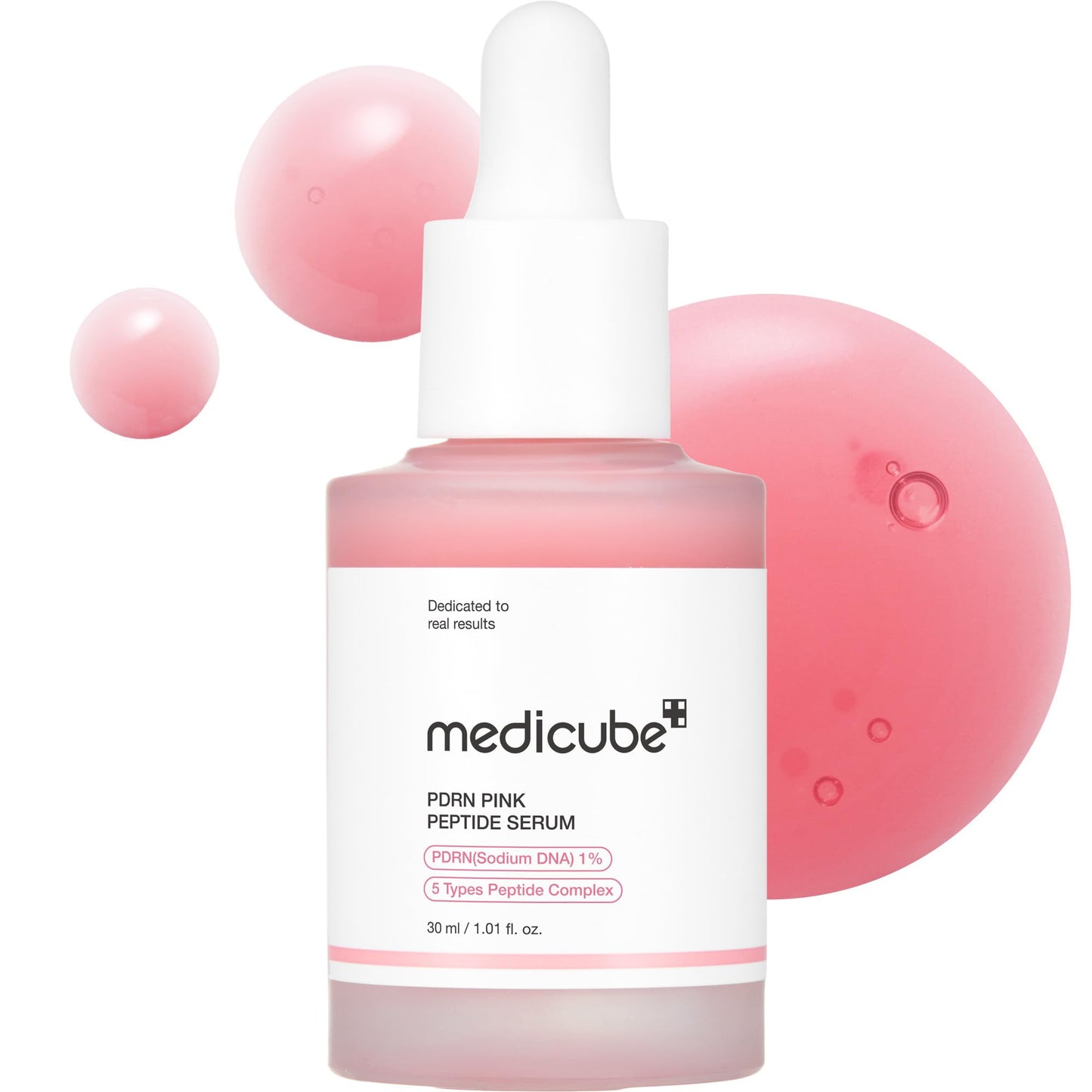 medicube Salmon DNA PDRN Pink Peptide Serum, Pink glow serum, Peptide, Niacinamide, Hydrating & Moisturizing & Firming, Uneven Skin Tone, Korean Skincare | 1.01 fl.oz. (1.01 fl.oz., Salmon DNA PDRN) - Medaid International