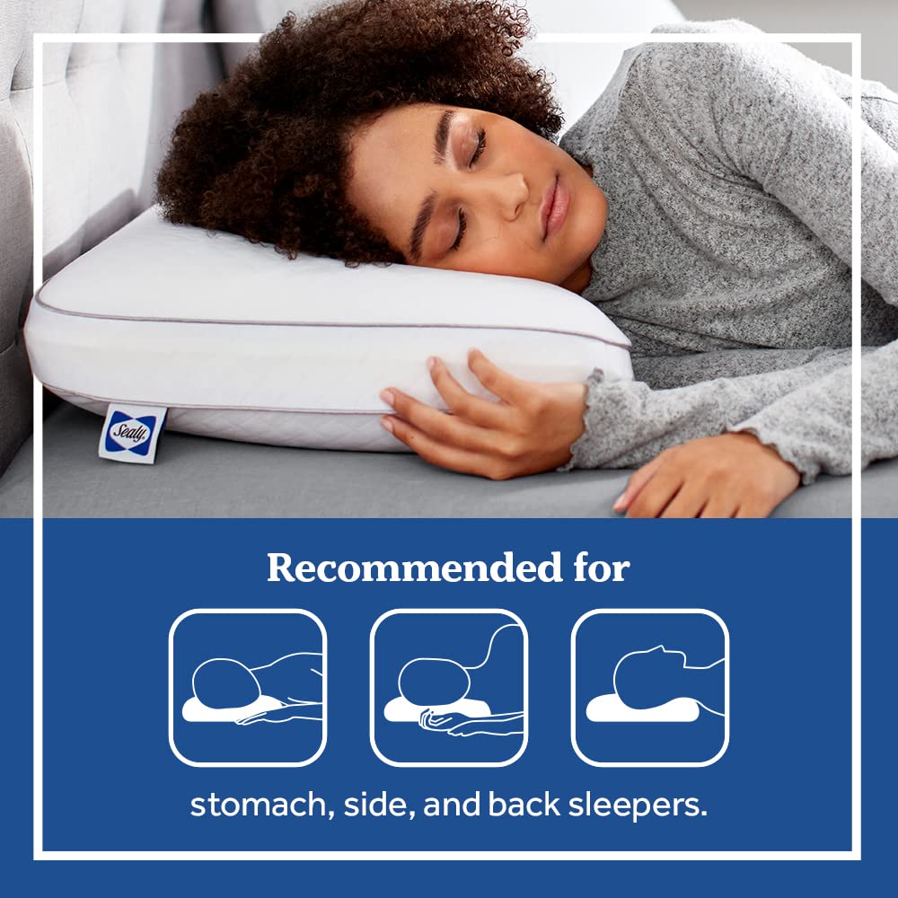 Sealy Essentials Pillow, Standard, White 2 Count - Medaid International