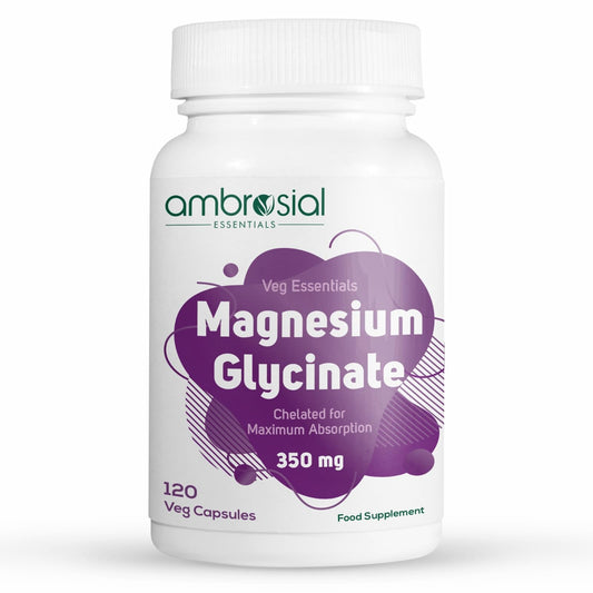 Ambrosial Magnesium Glycinate 350mg Pack of 1-120 Capsules - Medaid International
