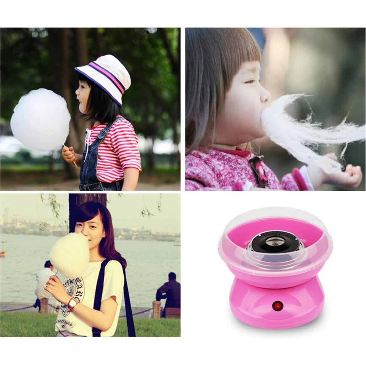 Cotton Candy Machine 450W Mini Electric Maker, DIY Sugar Floss Machine, Suitable for Parties, Cookouts or Just a Special Surprise | Pink - Medaid - Lebanon