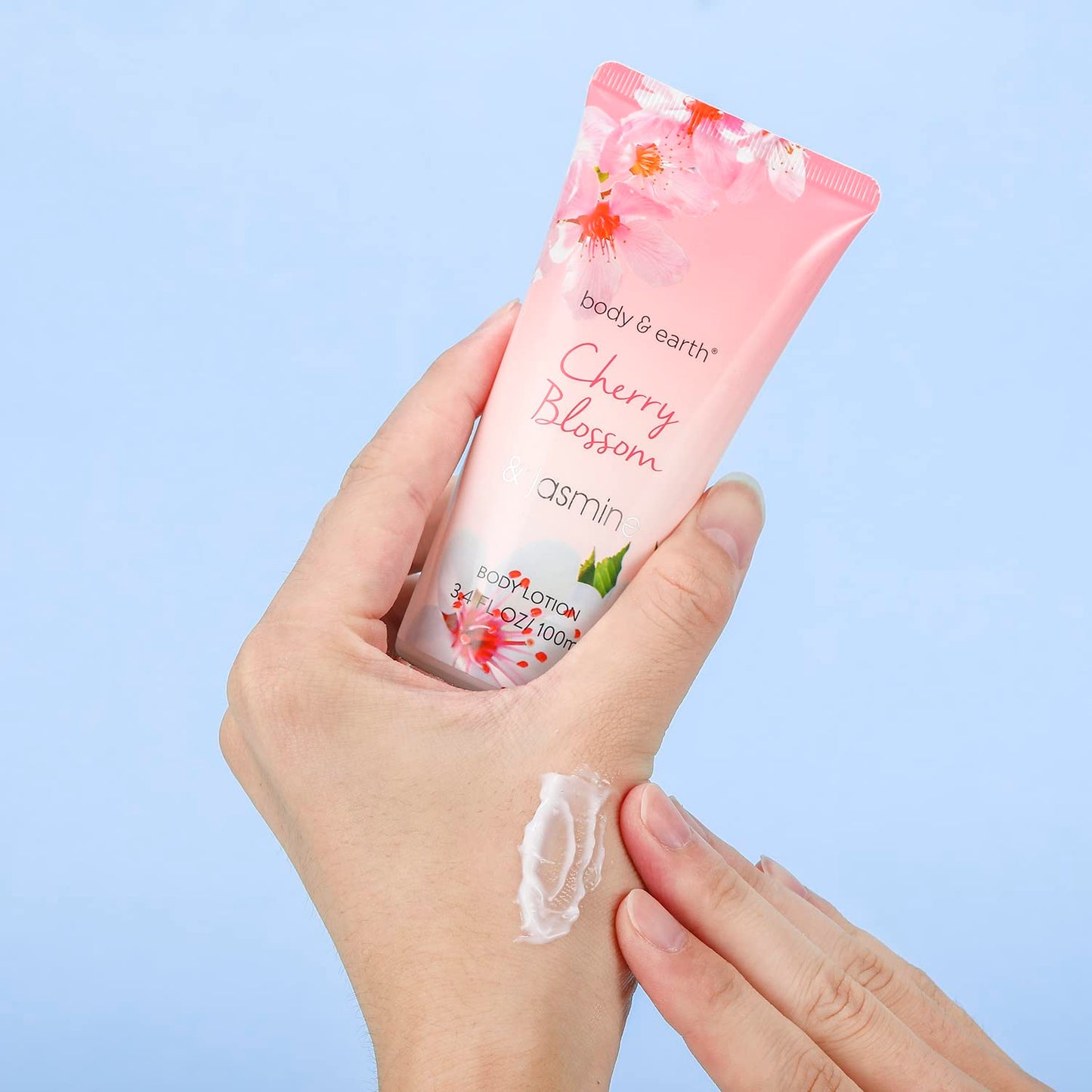 Body & Earth Gift Baskets for Women Bath and Body Set for Her, Cherry Blossom & Jasmine Spa Gifts for Women Christmas Gifts, Regalos Para Mujer - Medaid International