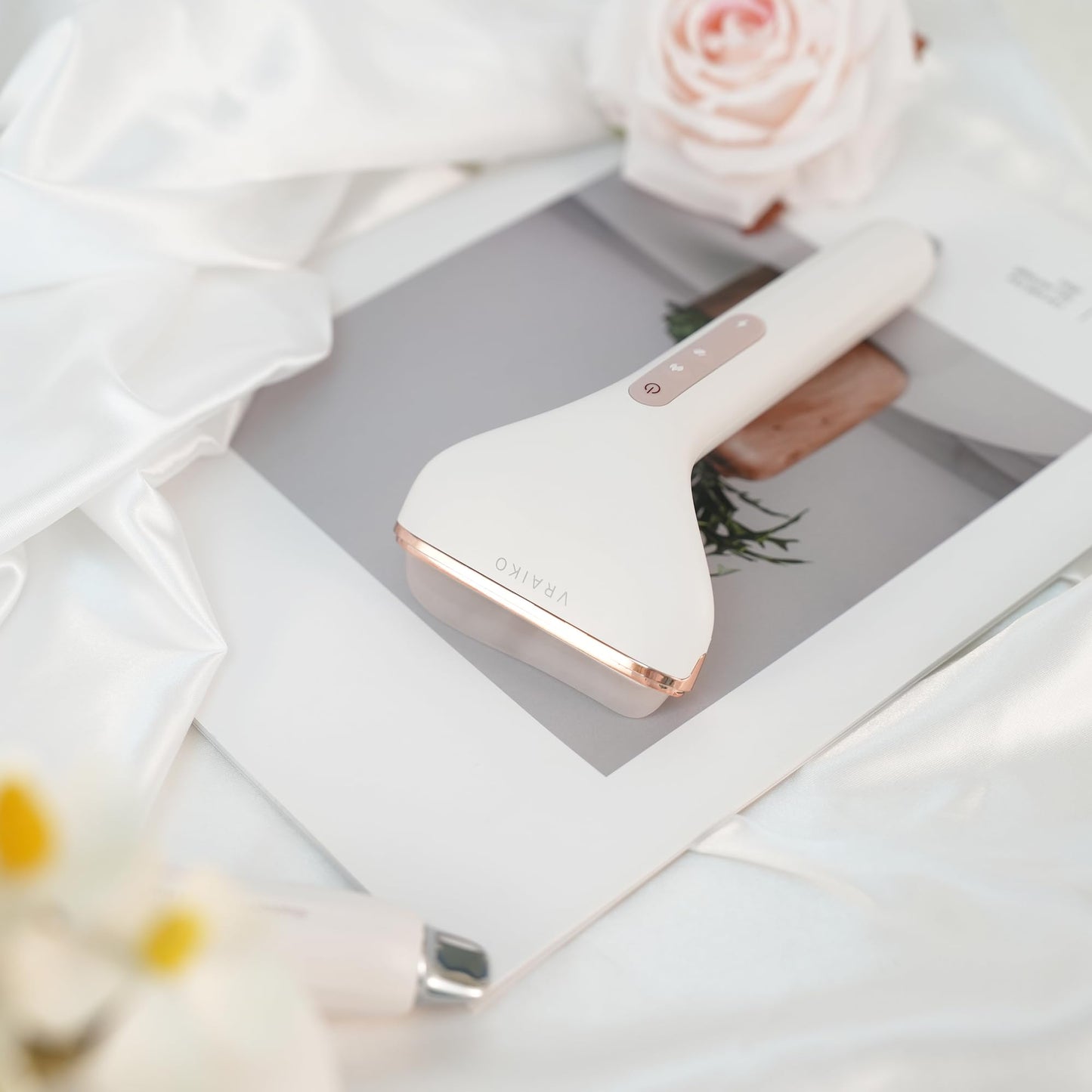 VRAIKO Aurora-X Handheld Gua Sha Device, White Jade Neck Face Massager with Thermal, Vibration and Acupressure Tail, for Face Sculpting Anti-Aging and Relaxation at Home - Medaid International