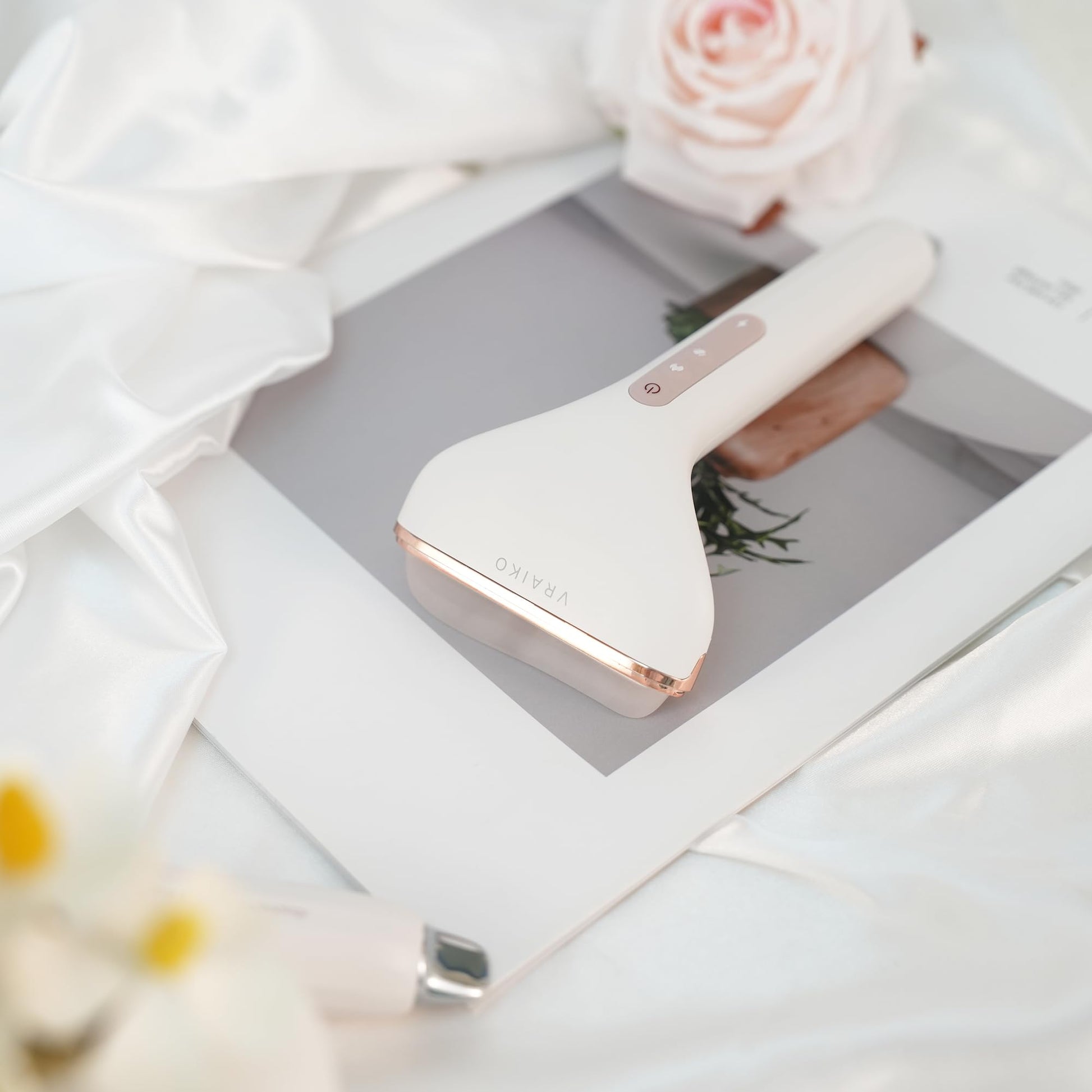 VRAIKO Aurora-X Handheld Gua Sha Device, White Jade Neck Face Massager with Thermal, Vibration and Acupressure Tail, for Face Sculpting Anti-Aging and Relaxation at Home - Medaid International