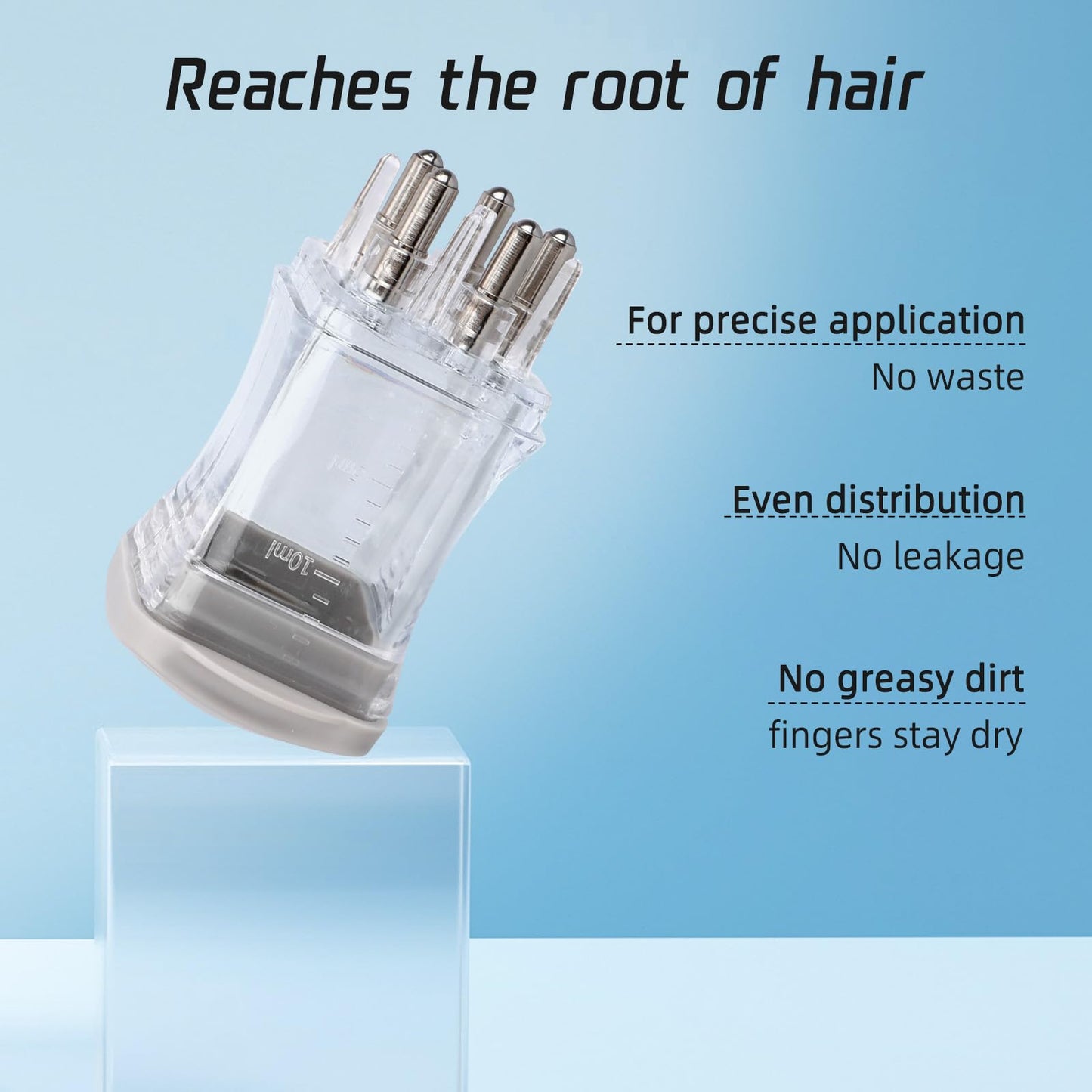 2pcs Hair Applicator Tool, Fast Apply Applicator Bottle Easy to Clean Root Comb for Hairs Oil Scalp Oil Serum Massager for Hairs Growth - Medaid International