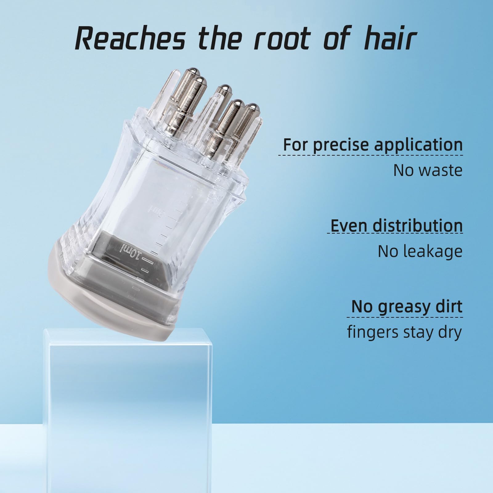 2pcs Hair Applicator Tool, Fast Apply Applicator Bottle Easy to Clean Root Comb for Hairs Oil Scalp Oil Serum Massager for Hairs Growth - Medaid International