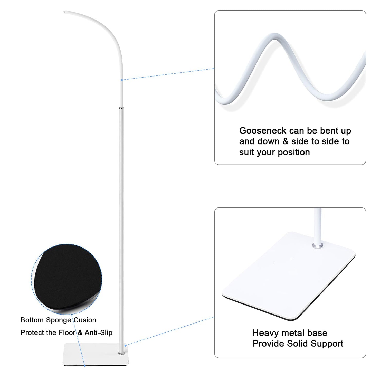 Flexible Adjustable Height Mount for Infant Optics DXR-8 Pro and Hellobaby HB6550 HB65/HB66/HB248 and Also Compatible with The Nanit Pro Smart Baby Monitor & Flex Stand - Medaid International