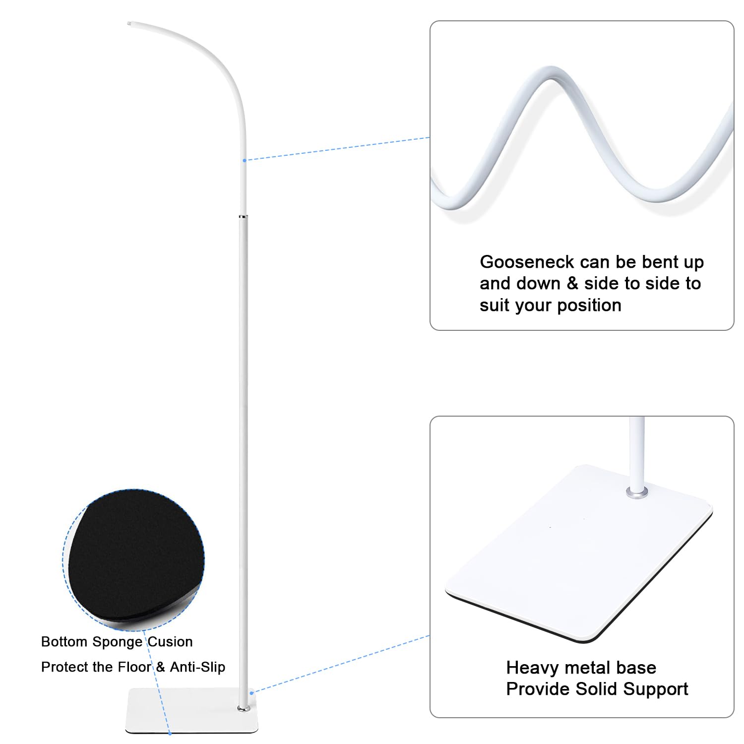 Flexible Adjustable Height Mount for Infant Optics DXR-8 Pro and Hellobaby HB6550 HB65/HB66/HB248 and Also Compatible with The Nanit Pro Smart Baby Monitor & Flex Stand - Medaid International