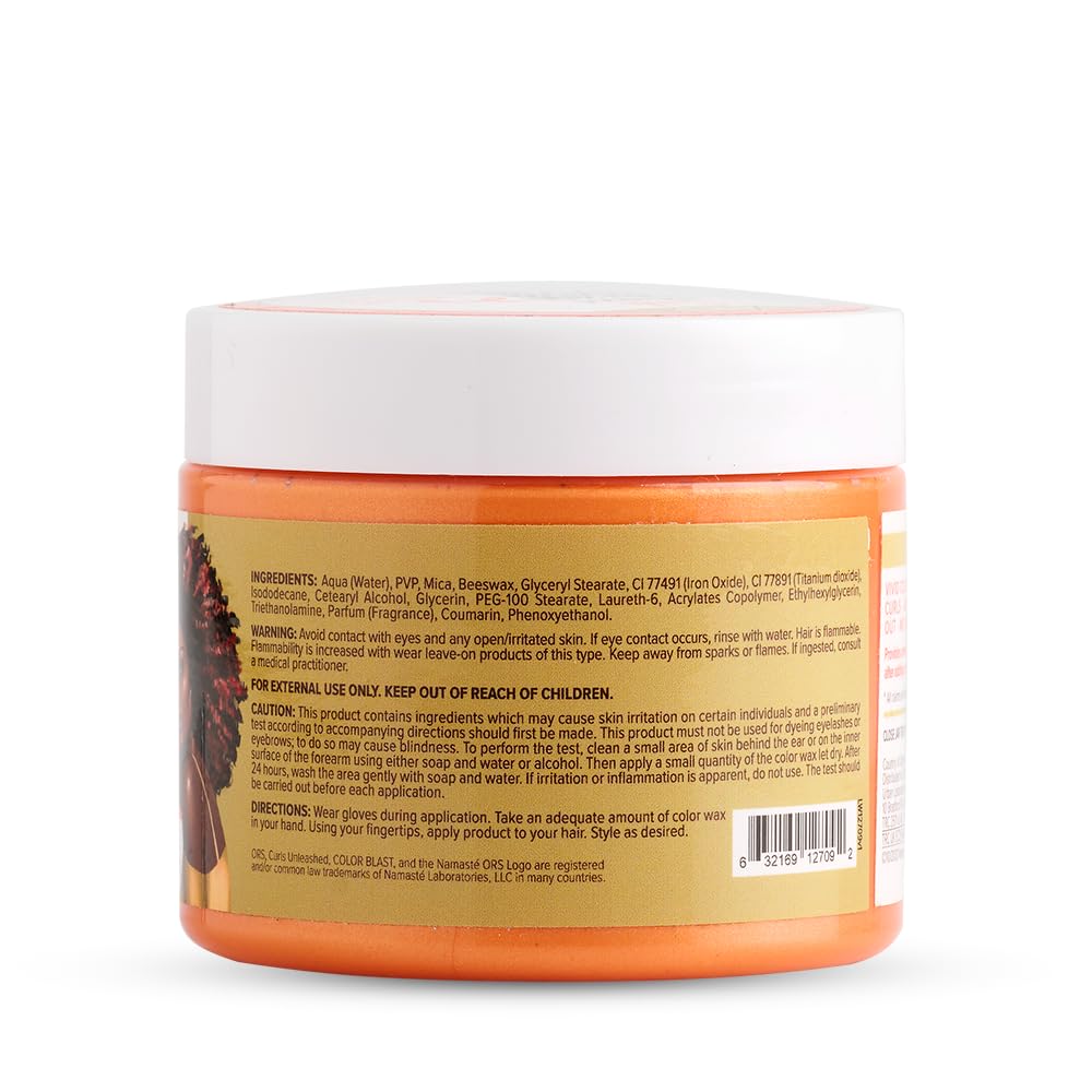Curls Unleashed Color Blast, Peachtree Temporary Color Wax, Infused with Beeswax & Castor Oil (6.0 oz) - Medaid International