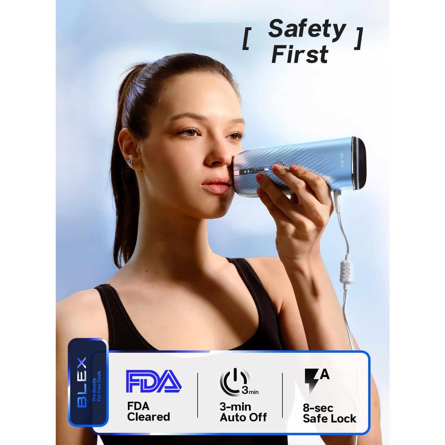 Blex Laser Hair Removal for Women and Men, IPL Laser Hair Removal Device with Permanent Results, Effective in 2 Weeks, Ultra-Fast 0.2s Light Emission, Painless at-home Hair Remover - Medaid International