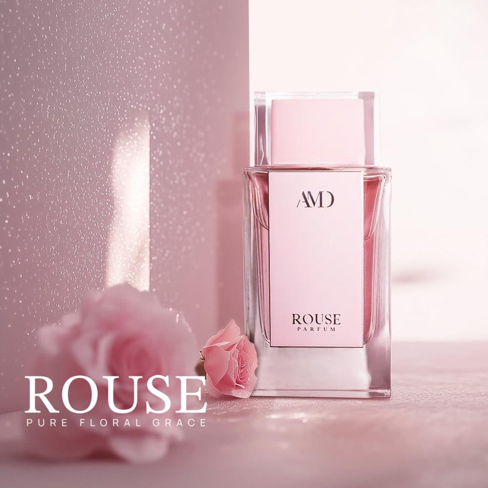 AMD Perfumes Pink Rouse Perfume for Women - Gift for Womens - Long Lasting Women's Fragrances With Blend of Rose & Jasmine Eau de Parfum EDP 100ml - Medaid International