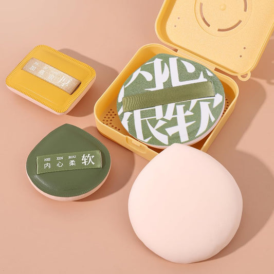 3pcs Makeup Sponge Foundation Concealer Powder Puff Soft Reusable Beauty Blender Applicator Portable Face Makeup Tools,L Green - Medaid International
