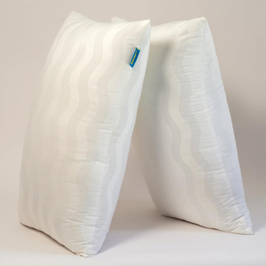 Auranta Bed Pillows Queen Size Set of 2 - Adjustable Hotel Bed Pillows for Sleeping, Soft & Supportive Down Alternative Filling for Back, Side & Stomach Sleepers (White) - Medaid International