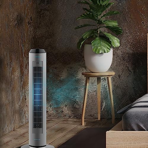 Cecotec - EnergySilence 8190 Skyline Ionic Tower Fan, 60W, 3 Speeds, Remote Control