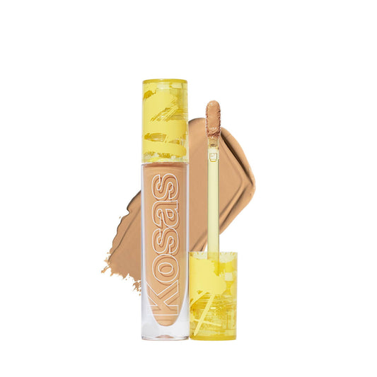 Kosas Revealer Concealer - Medium Coverage Makeup with Hyaluronic Acid, Conceals Dark Circles Under Eyes, Dark Spots and Blemishes + Brightens, Hydrates, Long-Lasting & Vegan, (Tone 6.5 O) - Medaid International