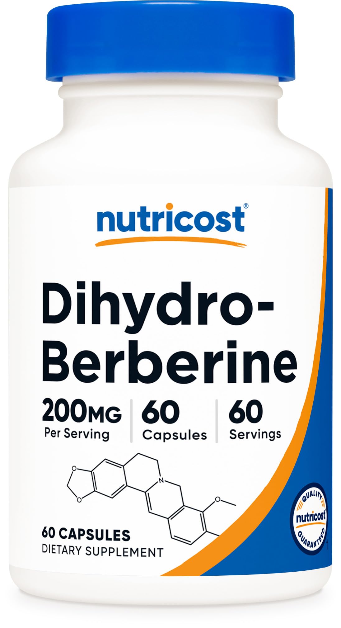 Nutricost Dihydroberberine Capsules (200mg, 60 Capsules) - More Bioavailable Metabolite of Berberine - Medaid International