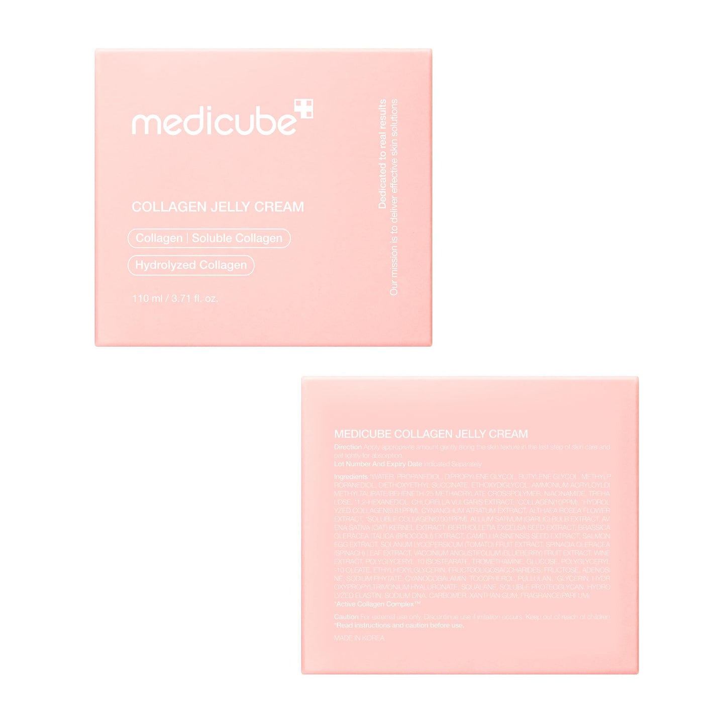 medicube Collagen Jelly Cream- Niacinamide & Freeze-Dried Hydrolyzed Collagen-Boosts skin barrier hydration & gives 24h Glow & Firmer looking skin | No artificial color, Korean skincare (3.71 fl.oz.) - Medaid International