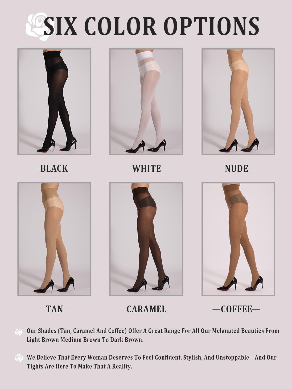ARMORESE Indestructible Tights for Women, Rip Resistant Pantyhose, 40D Semi Sheer T-Crotch Control Top Stockings - Medaid International