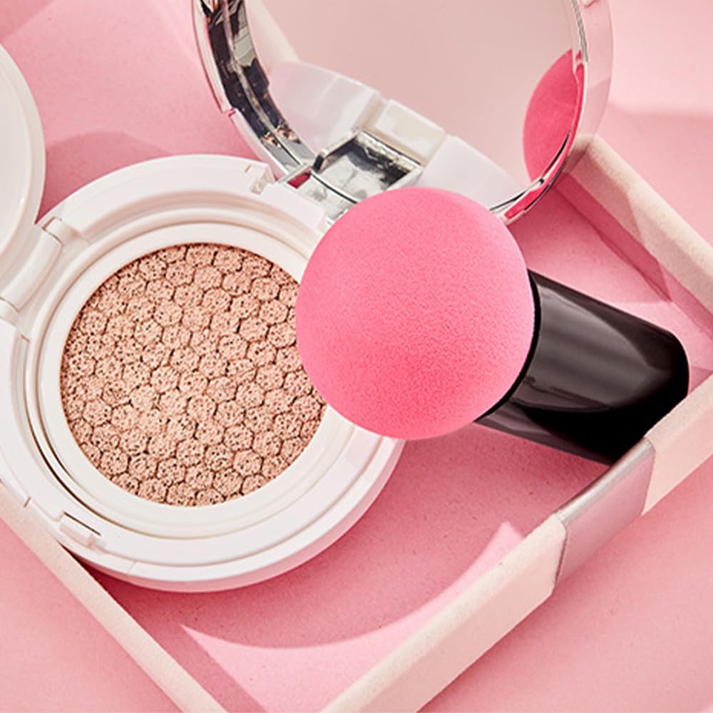 2 Pack Powder Puff Blending Makeup Blenders Sponges Foundation Color Coloring Applicator,Pink - Medaid International