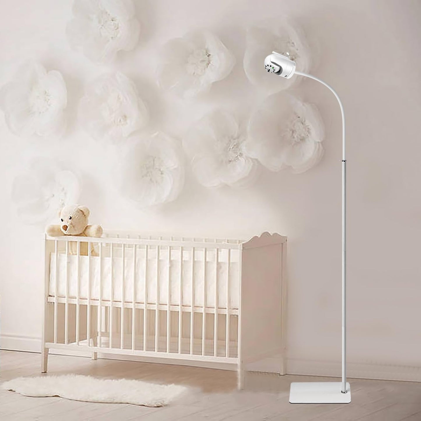 Flexible Adjustable Height Mount for Infant Optics DXR-8 Pro and Hellobaby HB6550 HB65/HB66/HB248 and Also Compatible with The Nanit Pro Smart Baby Monitor & Flex Stand - Medaid International