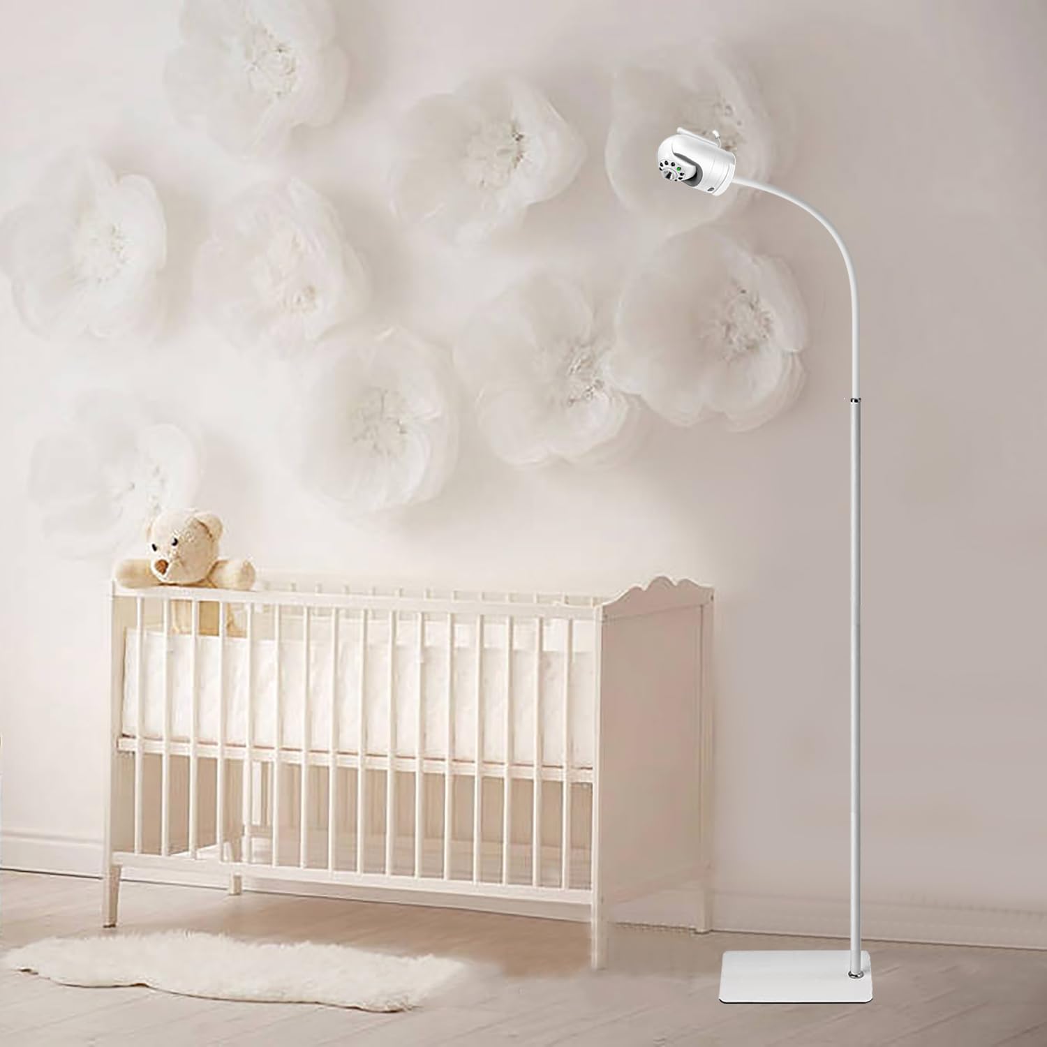 Flexible Adjustable Height Mount for Infant Optics DXR-8 Pro and Hellobaby HB6550 HB65/HB66/HB248 and Also Compatible with The Nanit Pro Smart Baby Monitor & Flex Stand - Medaid International