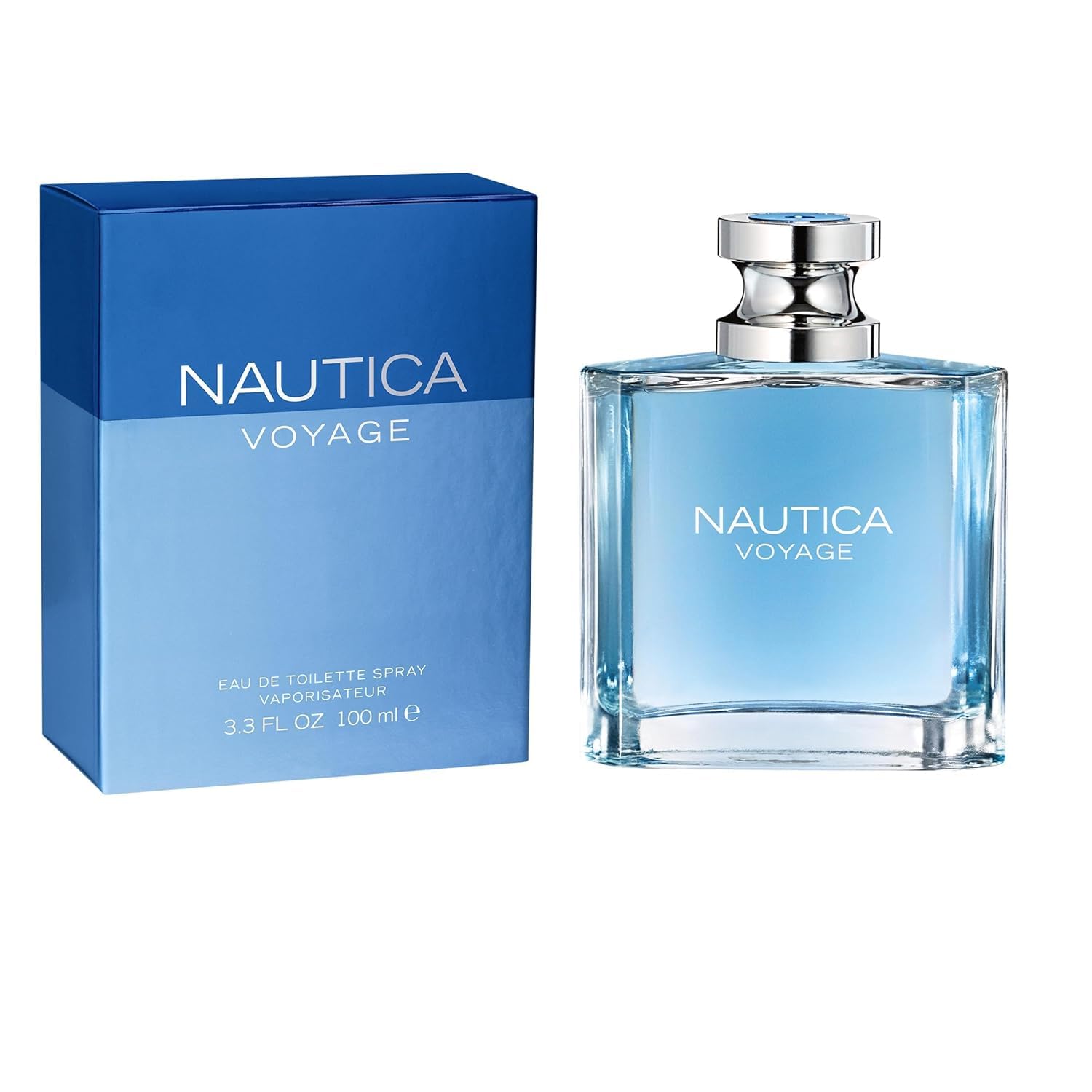 Nautica Voyage Eau De Toilette, Cologne and Fragrance For Men, Fresh, Romantic, Fruity Scent Woody, Aquatic Notes of Apple, Water Lotus, Cedarwood, and Musk Ideal Day Wear, Long Lasting 3.3Fl oz - Medaid International