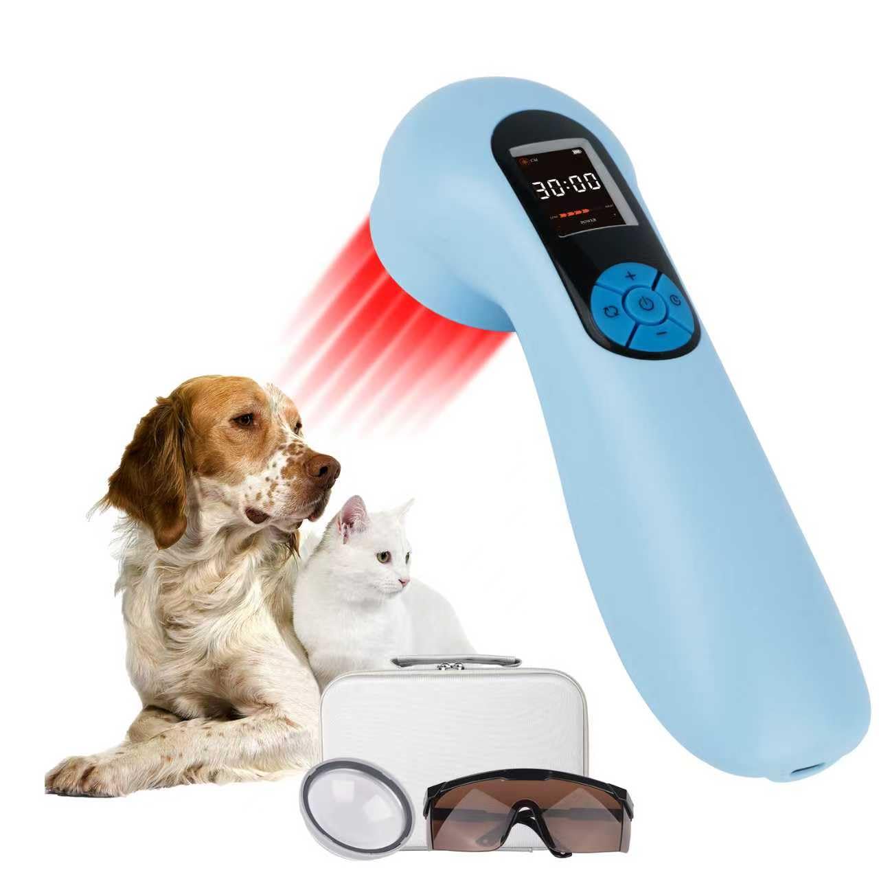 Handheld Red Light Therapy Device for Pain Relief Cold Laser Therapy for Dogs & Humans, Portable Laser Pain Relief Device for Joints, Muscles with 5 * 808nm & 10 * 650nm and Powerful 5000mAh Battery - Medaid International