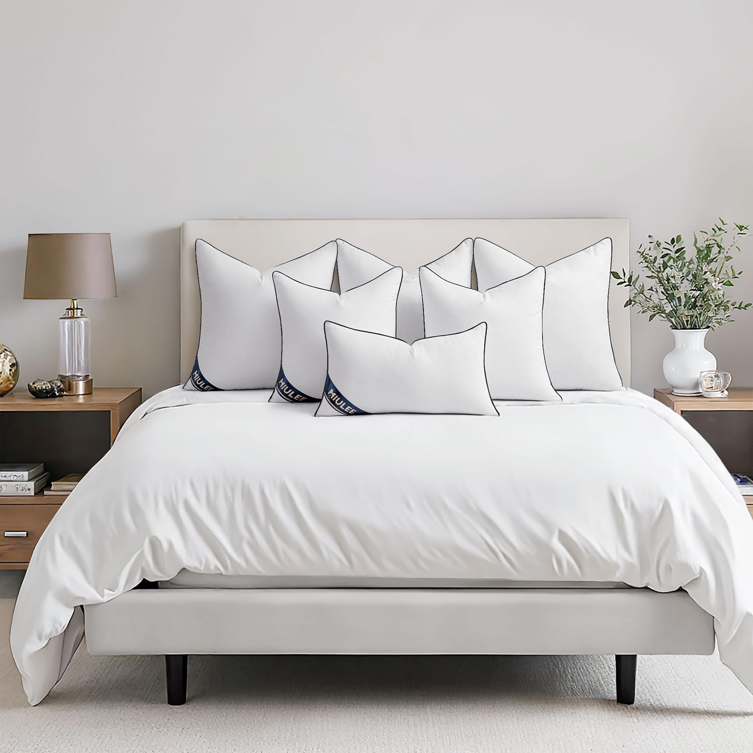 MIULEE 18x18 Pillow Inserts Set of 2 Throw Pillows 18 Inch Premium Down Alternative Pillow Inserts Decorative Pillow Stuffer for Sofa, Couch (18x18 inch, Set of 2) - Medaid International