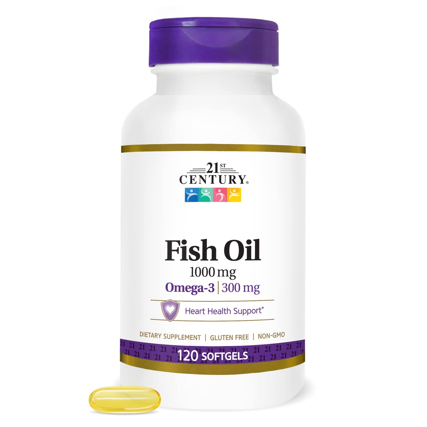 21st Century Fish Oil 1000 mg Softgels, 120 Count - Medaid International